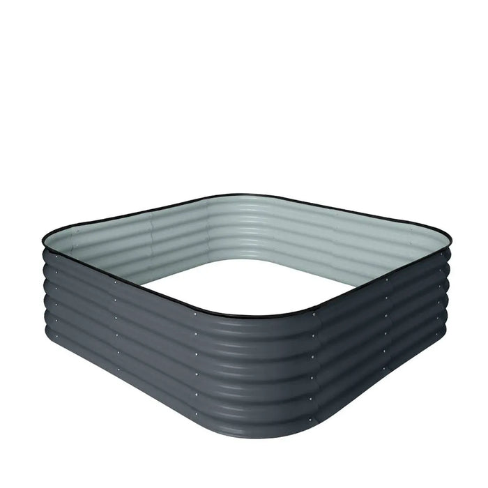 TMG Industrial Metal Raised Garden Bed Kit, 9-In-1 Modular Design, 18” Tall, Galvanized & Powder Coated, Rubber Edging, TMG-MGB96