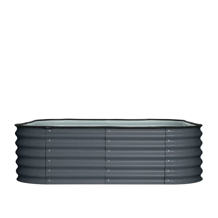 TMG Industrial Metal Raised Garden Bed Kit, 9-In-1 Modular Design, 18” Tall, Galvanized & Powder Coated, Rubber Edging, TMG-MGB96