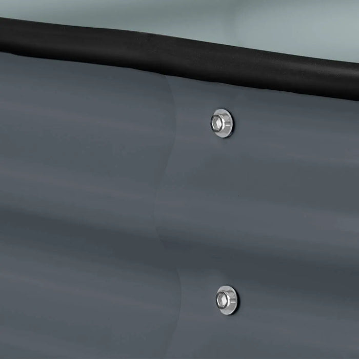 TMG Industrial Metal Raised Garden Bed Kit, 9-In-1 Modular Design, 18” Tall, Galvanized & Powder Coated, Rubber Edging, TMG-MGB96