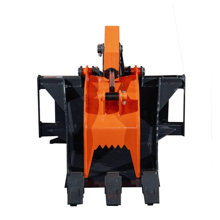 TMG Industrial Mini Skid Steer Stump Bucket Grapple, 2200-lb Grapple Capacity, Toro Style Mount Plate, TMG-SSG36