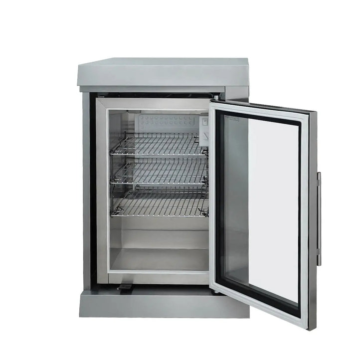 TMG Industrial Stainless Steel Outdoor Kitchen, 6 Main Burners, Rear Burner, Side Burner, Integrated Sink & Refrigerator, CSA/CE Certified, TMG-LKS08