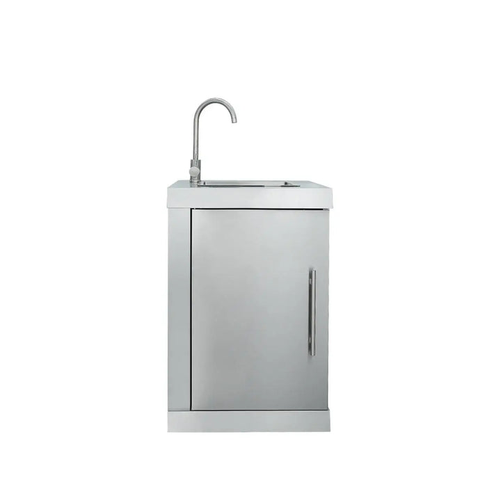 TMG Industrial Stainless Steel Outdoor Kitchen, 6 Main Burners, Rear Burner, Side Burner, Integrated Sink & Refrigerator, CSA/CE Certified, TMG-LKS08