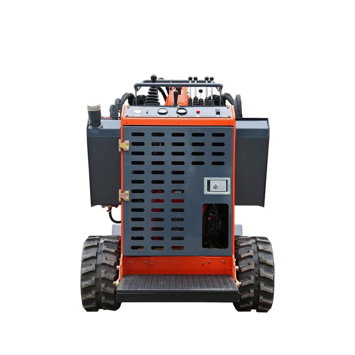 TMG Industrial Stand-On Mini Track Loader, 22 HP Honda Engine, Eaton Hydraulic Motor, Permco Hydraulic Pump, Italian Hydro Control Valve, Joystick Controls, 750 lb Load Capacity, Smooth Bucket Included, TMG-MVL22H
