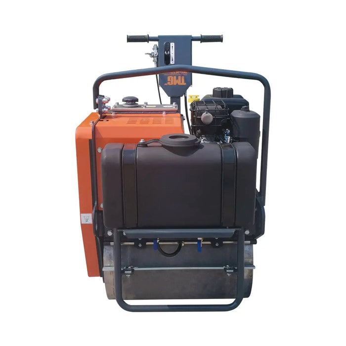 TMG Industrial Walk-Behind Single Drum Vibratory Roller, Briggs Stratton Gasoline Engine, 16” Drum, 2600 lb Compaction Force, Automatic Centrifugal Clutch, Self Cleaning Scraper, TMG-MVR10