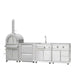 TMG Living Kitchen Pro Series 7-Piece Stainless Steel Modular Outdoor Kitchen Suite Set, 35” Refrigerator Cabinet, 32” BBQ, 4-Burner Gas Grill, Sink, Side Burner, Corner Cabinet, Pizza Oven, TMG-LKS12