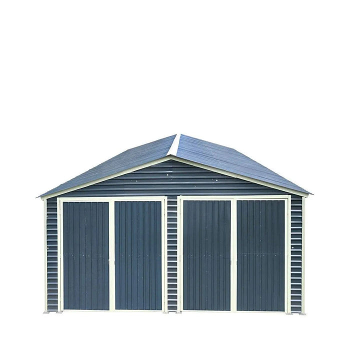TMG Industrial 20’ x 30’ Metal Garage Shed with 9' High Double Front Doors, 13’ Peak Height, Side Entry Door, 600 Sq-Ft Floor Space, TMG-MS2030