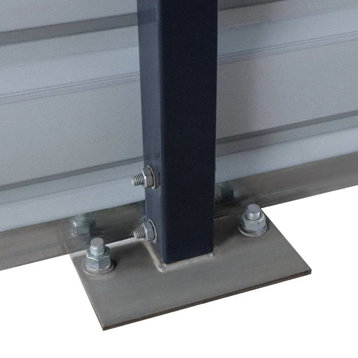 TMG Industrial 20’ x 30’ Metal Shed Carport, 10’ Enclosed Sidewalls, 600 Sq-Ft, 27 GA Corrugated Panels, TMG-MSC2030F