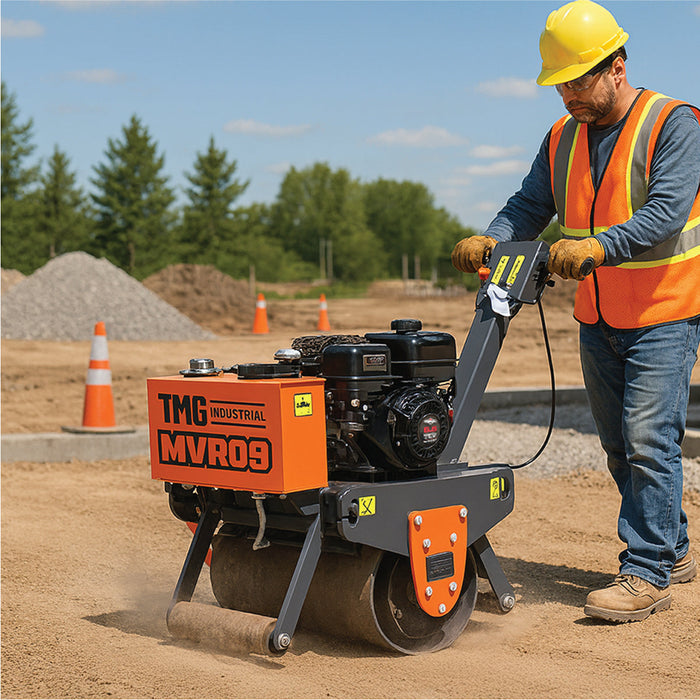 6.5 HP Single Wheel Vibratory Roller, 24" Roller Width, EPA Compliant, TMG-MVR09 (Previously MVR08)
