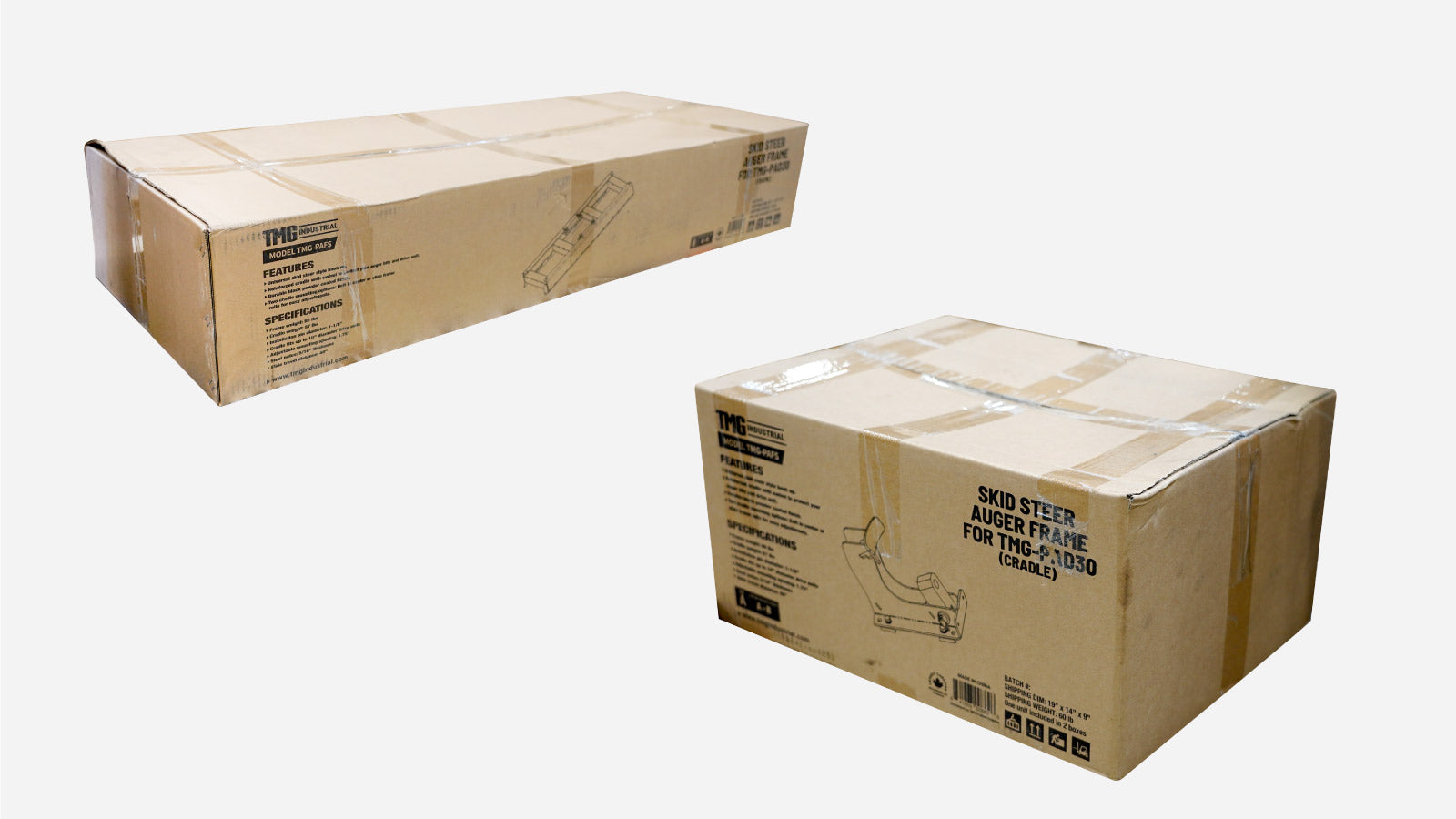 Rama montażowa napędu ślimaka ładowarki skid steer do TMG-PAD30, uniwersalne przyłącze do ładowarki skid steer, TMG-PAFS-shipping-info-image