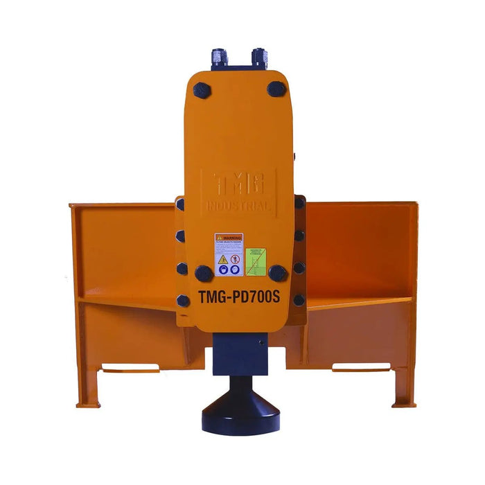 TMG Industrial Skid Steer Post Pounder, 8” Post Diameter, 700 Ft-lb Energy Class, 500-900 BPM Pounding Rate, TMG-PD700S