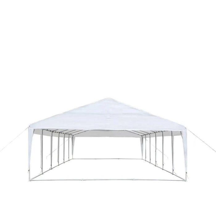 TMG Industrial 20' x 40' Heavy Duty Outdoor Party Tent, PE tarpaulin fabric, 6’6” Overhead, 10’ Peak Ceiling, TMG-PT2040A