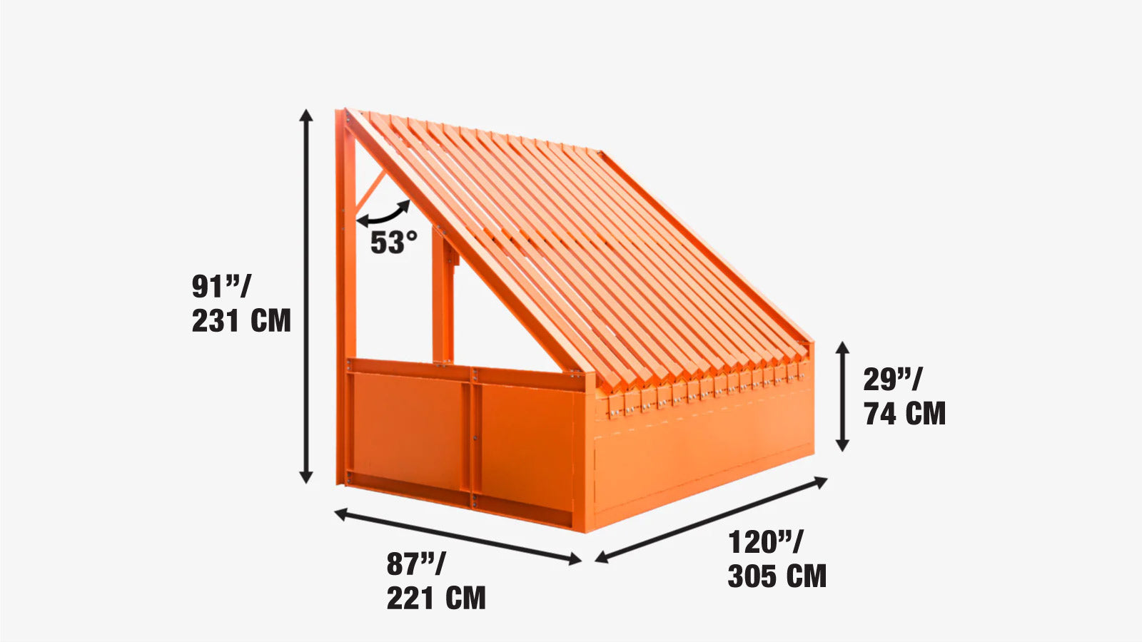 3 x 2 m Heavy-Duty Grizzly Rock Screen with Adjustable Deck Bars, 2200 kg Capacity, TMG-RS10-specifications-image