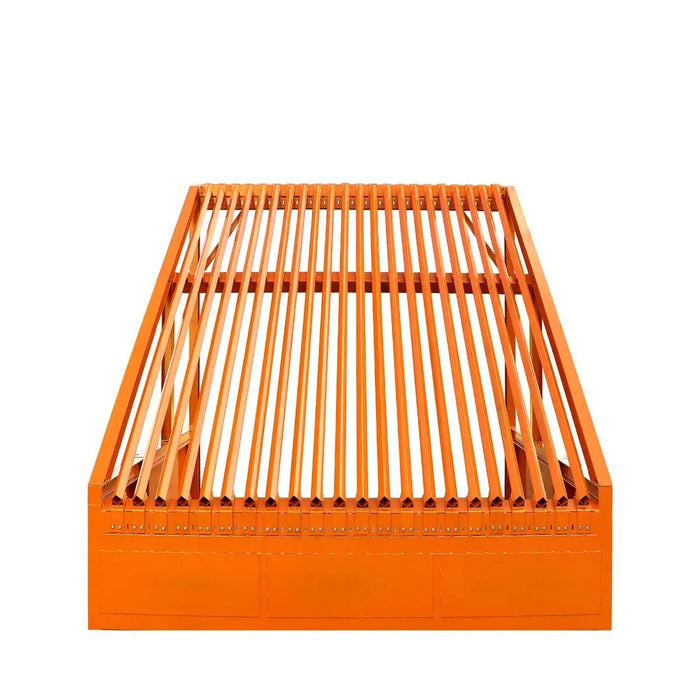 TMG Industrial 12’ Heavy Duty Static Grizzly Rock Screen, Adjustable Bolt-On Deck Bars, 4” x 4” I-Beams, 5000 lb Load Capacity, TMG-RS12