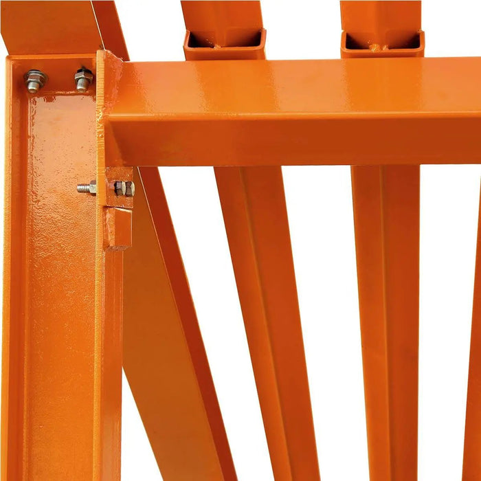 TMG Industrial 12’ Heavy Duty Static Grizzly Rock Screen, Adjustable Bolt-On Deck Bars, 4” x 4” I-Beams, 5000 lb Load Capacity, TMG-RS12