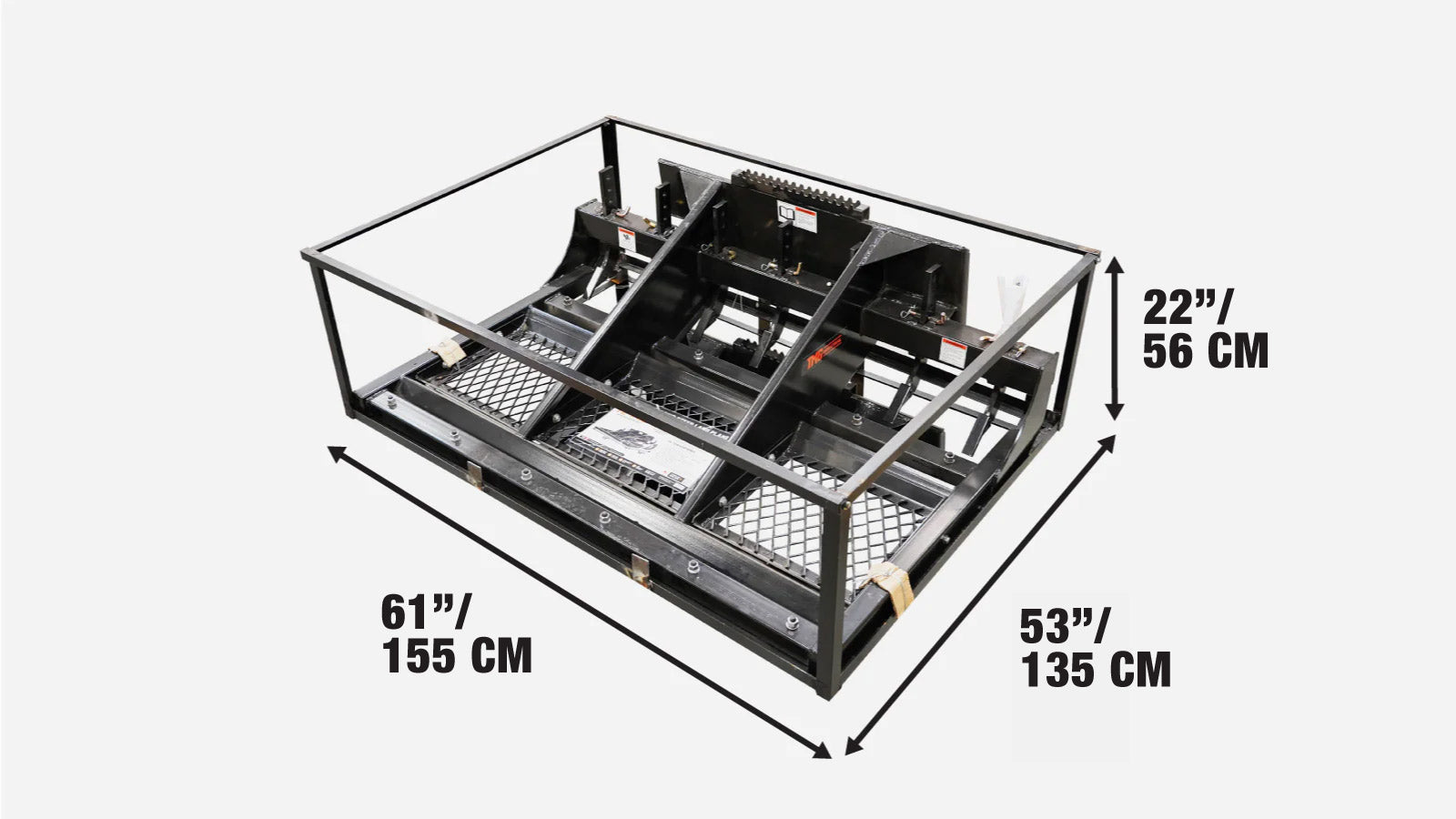 60-calowy ślizgowy spulchniacz, regulowane i odwracalne zęby wertykulatora, przykręcane ostrza tnące, zdejmowany ekran sitowy TMG-SLP60-shipping-info-image