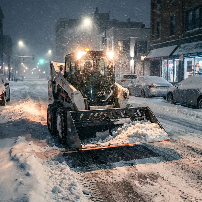 Heavy-Duty 72" Skid Steer Snow/Mulch Bucket, Bolt-On Cut Edge, 1500-lb Weight Capacity, Universal Quick Mount, TMG-SN72 TMG Industrial