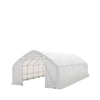 6 x 12 m Straight Wall Peak Ceiling Storage Shelter with Heavy Duty PVC Fabric Cover, TMG-ST2041V