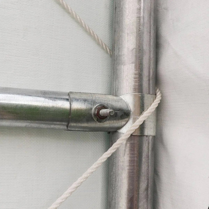 TMG Industrial 30' x 50' Straight Wall Peak Ceiling Storage Shelter with Heavy Duty 17 oz PVC Cover & Drive Through Doors, TMG-ST3050V