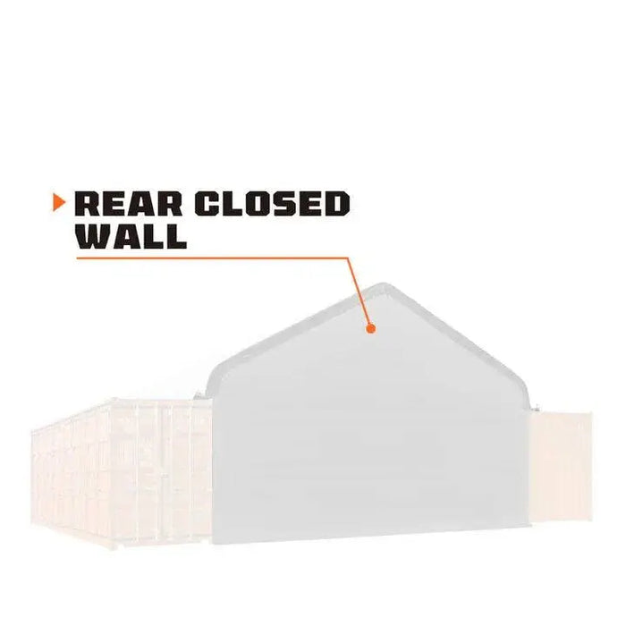 TMG Industrial Back End Wall Kit, Compatible with ST3041CE and ST3041CV container shelters installed with the standard height containers (8’6”), TMG-ST30BW8V