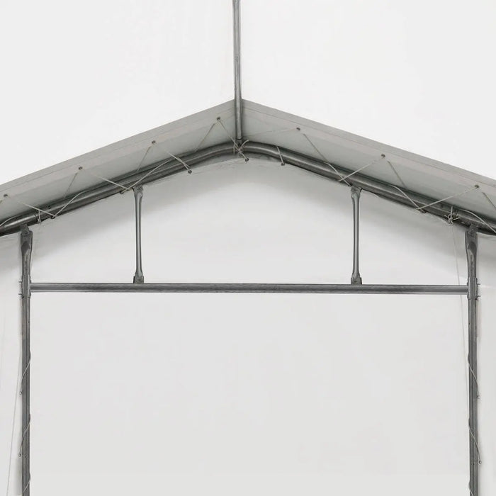 TMG-ST4061V 40' x 60' Peak Ceiling Storage Shelter, Single Truss, 17oz Commercial Grade PVC Cover, 13' W x 16' H Wide Open Door on Two End Walls