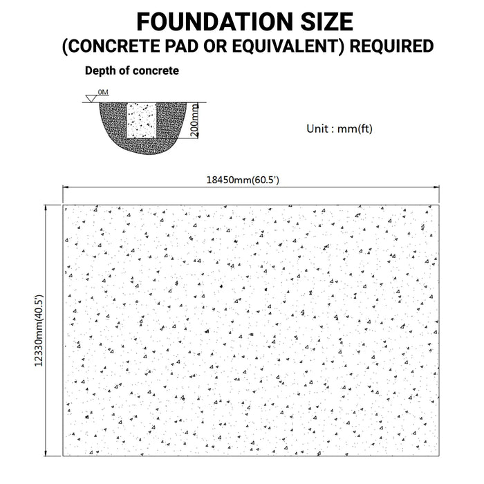 TMG-ST4061V 40' x 60' Peak Ceiling Storage Shelter, Single Truss, 17oz Commercial Grade PVC Cover, 13' W x 16' H Wide Open Door on Two End Walls