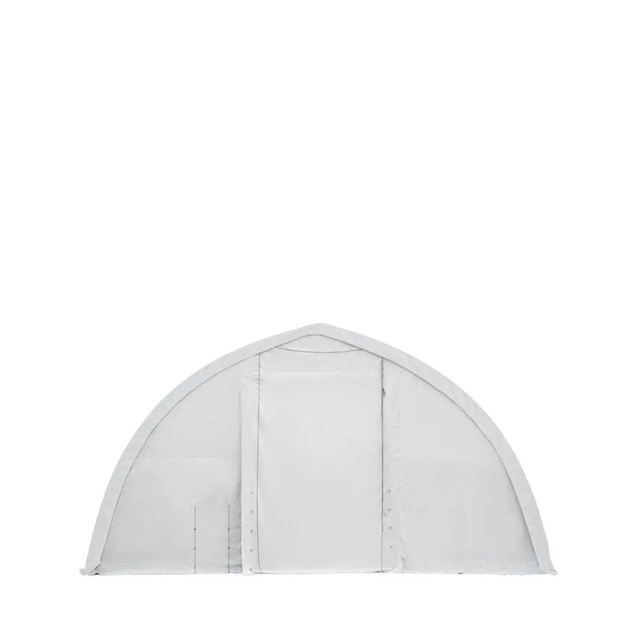 TMG-ST4081V 40' x 80' Peak Ceiling Storage Shelter, Single Truss, 17oz Commercial Grade PVC Cover, 13' Wx 16' H Wide Open Door on Two End Walls (Discontinued)