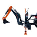 TMG Industrial 6-FT 3-Point Hitch Swing Backhoe Attachment, 12” Bucket Included, 20-65 HP Tractor, 97” High Reach, Category 1 & 2 Hookups, TMG-TBH72