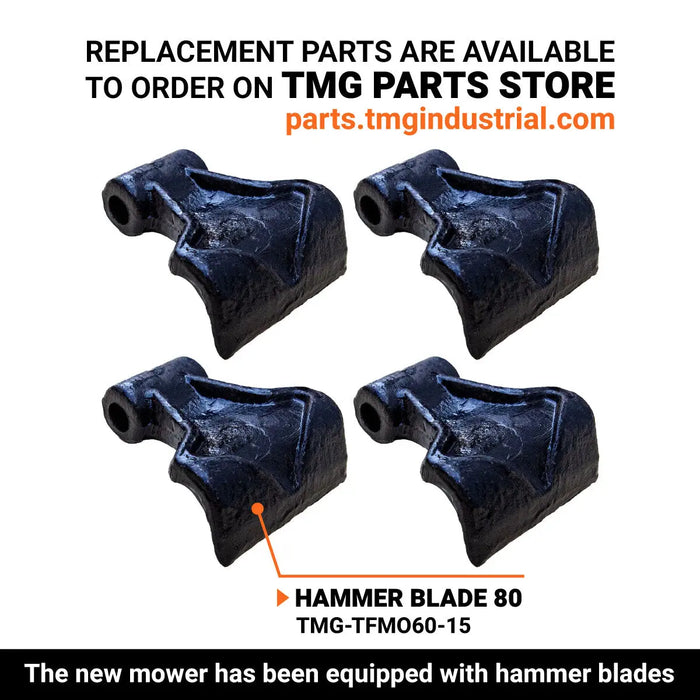 60" Ditch Bank Flail Mower, Offset Verge & Slope Cutter for Tractors 30-60 HP TMG-TFMO60 TMG Industrial