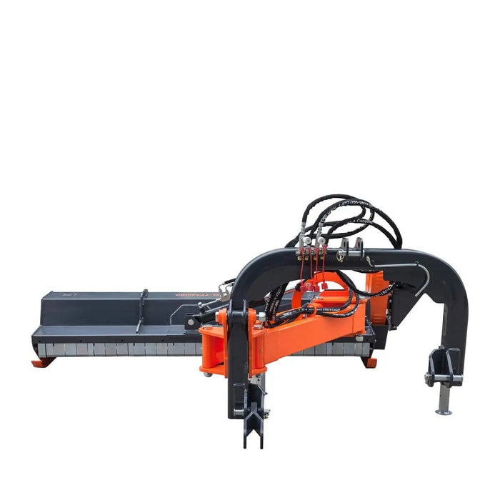 TMG Industrial 90” 50-90 HP Tractor, 3-Point Hitch, PTO Drive Shaft, Offset Ditch Bank Flail Mower with 90° Tilt, TMG-TFMO90