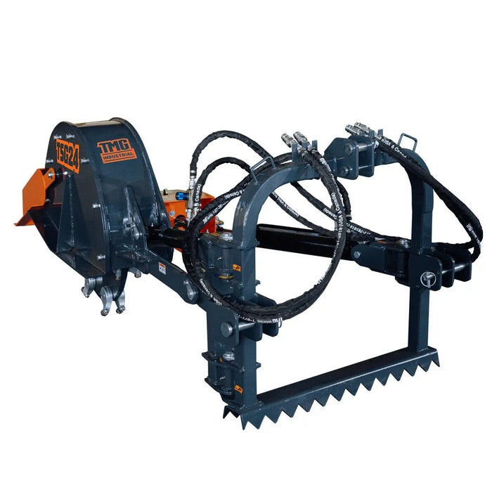 3-Point PTO Stump Grinder, 20-60 HP, Cat 1 & 2 Hookups, 12" Below & 18" Above Ground, 40° Cutting Arc, TMG-TSG24