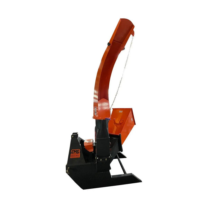 6” 3-Point Hitch Wood Chipper, Reversible/Hardened Blades, 360° Swiveling Chute, 40-80 HP Tractors, TMG-WC60