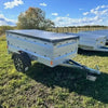 Variant 7’ Heavy Duty Utility Tilt Trailer with Extended Solid Sides & Tarp Cover, Removable Tailgate, 4.2’x7’ Tilt Bed, MFR #: S205Tilt, Made in Canada TMG-VT2418