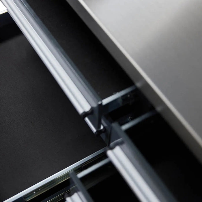 Pro Series 9-Ft 30-Drawer Workbench with Stainless Steel Top, Ball Bearing Double Slides & Casters, TMG-WB930