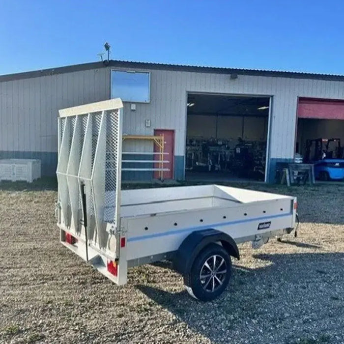 Variant 9’ Heavy Duty Utility Tilt Trailer with Ramp, 5’ x 9’ Inner Box, MFR #: 754Ramp, Made in Canada