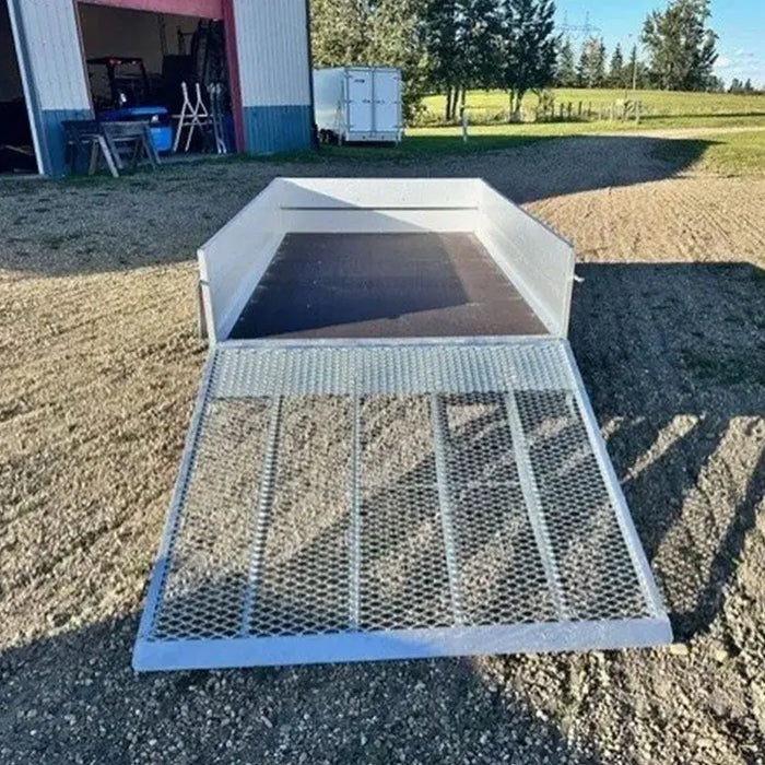 Variant 9’ Heavy Duty Utility Tilt Trailer with Ramp, 5’ x 9’ Inner Box, MFR #: 754Ramp, Made in Canada