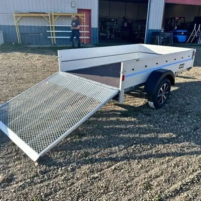Variant 9’ Heavy Duty Utility Tilt Trailer with Ramp, 5’ x 9’ Inner Box, MFR #: 754Ramp, Made in Canada