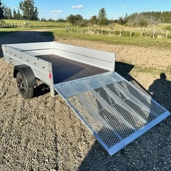Variant 9’ Heavy Duty Utility Tilt Trailer with Ramp, 5’ x 9’ Inner Box, MFR #: 754Ramp, Made in Canada