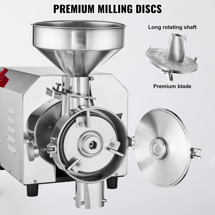 3000W Grain Grinding Mill, High-Power Food Processing Machine, Heavy-Duty Grain Grinder, DOBA-GM3000