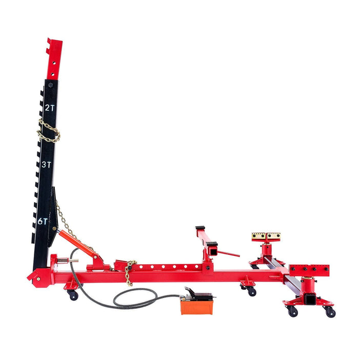 6T Auto Body Frame Puller Straightener, 3T Airbag Jack with 6000 PSI Hydraulic Foot Pump, Includes 16 Straightening Tools for Car/SUV/Pickup Repair, DOBA-FP6T