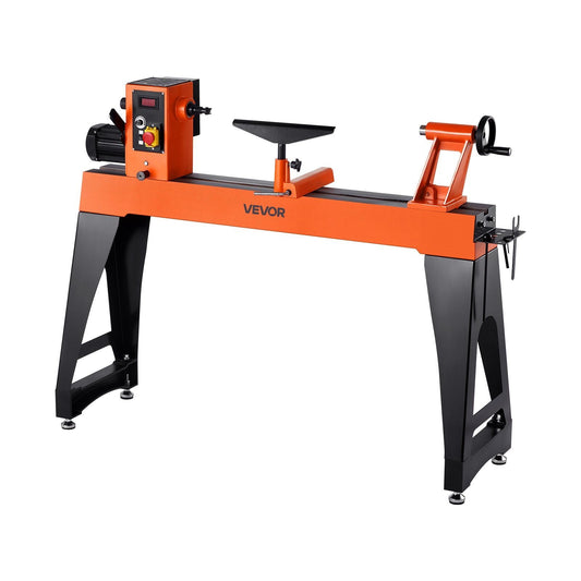 16" x 40" Woodworking Lathe, 1.5 HP Brushless Motor, 0–3200 RPM Variable Speed, Cast Iron Body with Tool Rest, DOBA-WL1640