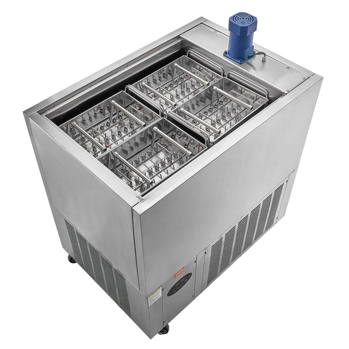 120 PCS Commercial Popsicle Machine, 4-Mold Ice Pops Making Set, Heavy-Duty Stainless Steel Freezing Unit, DOBA-PM120