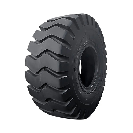 TMG Industrial 23-½” X 25” 24PR Wheel Loader Tire (E3/L3), Pneumatic Tubeless, 64” Outer Diameter, Wide Pattern Block Design, TMG-TR235