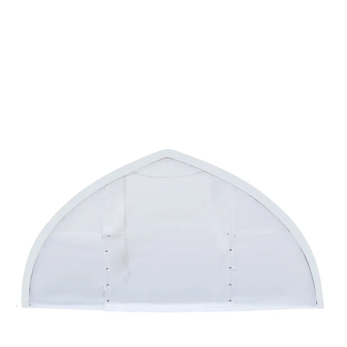 TMG Industrial 30' x 80' Peak Ceiling Storage Shelter with Heavy Duty 17 oz PVC Cover & Drive Through Doors, TMG-ST3080V