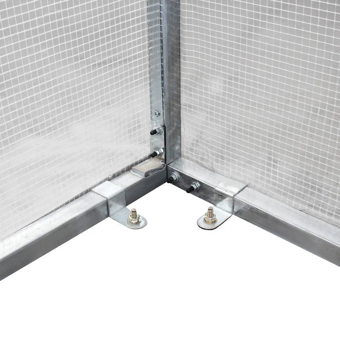 TMG Industrial 8’ x 26’ Greenhouse Grow Tent w/20 Mil Ripstop Leno Mesh PVC Cover, Galvanized Steel Frame, Roll-up Windows, TMG-GH826