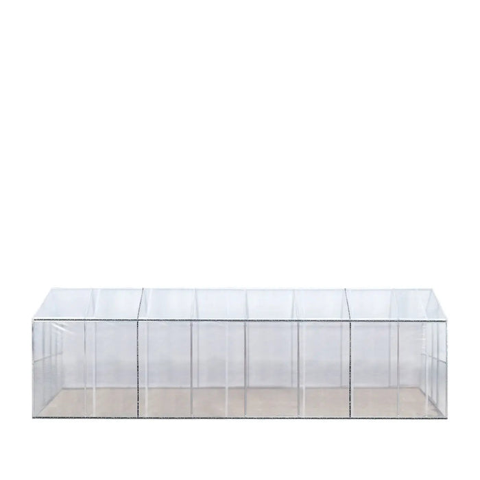 TMG Industrial 8’ x 26’ Greenhouse Grow Tent w/20 Mil Ripstop Leno Mesh PVC Cover, Galvanized Steel Frame, Roll-up Windows, TMG-GH826